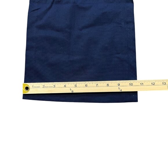 Tory Burch Maddie Pant Navy Blue Womens Sz 0 Wide Leg Cotton Blend Career Pants - Picture 13 of 16